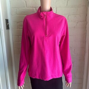 Danskin size large hot pink comfy pull over athletic jacket